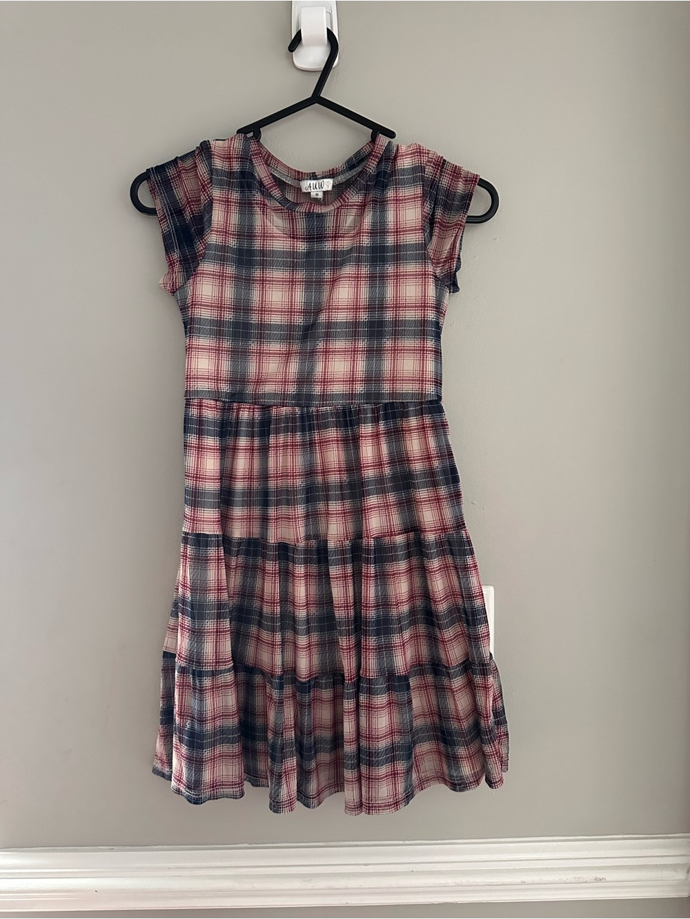 AUW brand Girls size 10 Plaid Dress